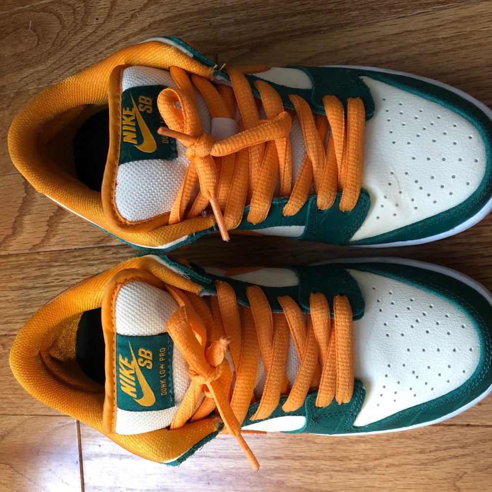 Nike Dunk SB Low Legion Pine Kumquat Size 5.5M/7W - Picture 5 of 9